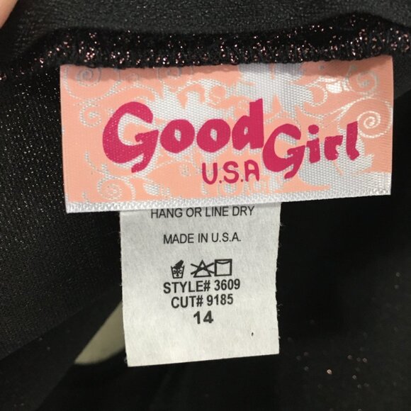 Good Girl USA Puff Skirt Party Dress Youth 14  fit and flare Burgundy Glitter - Picture 9 of 15